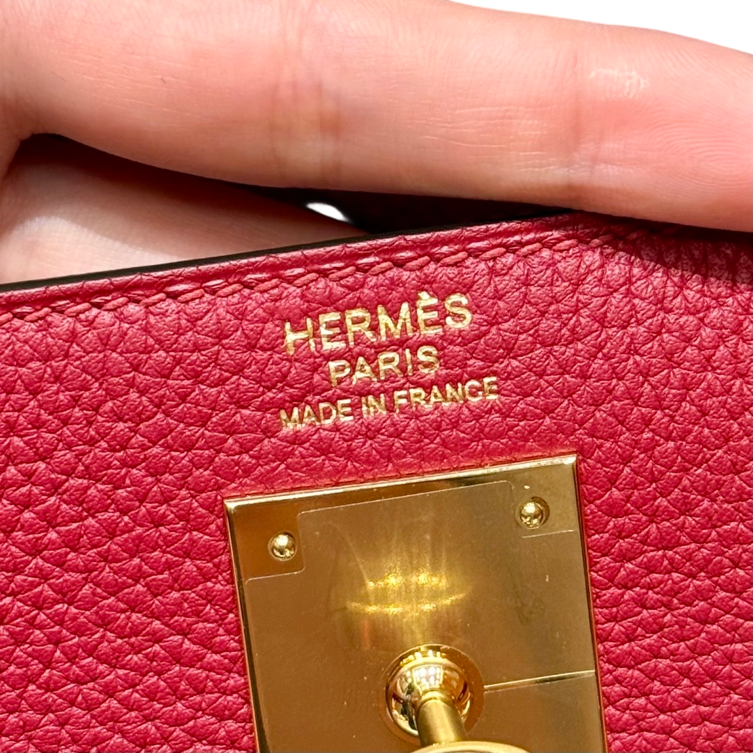 Kelly  Togo – Rouge Grenat | Gold-Plated