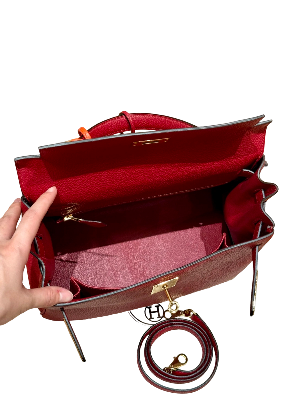Kelly  Togo – Rouge Grenat | Gold-Plated
