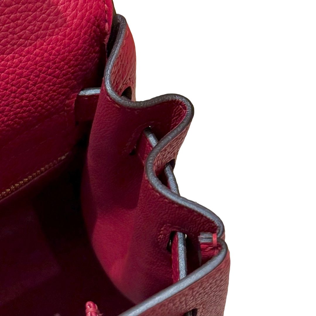 Kelly  Togo – Rouge Grenat | Gold-Plated