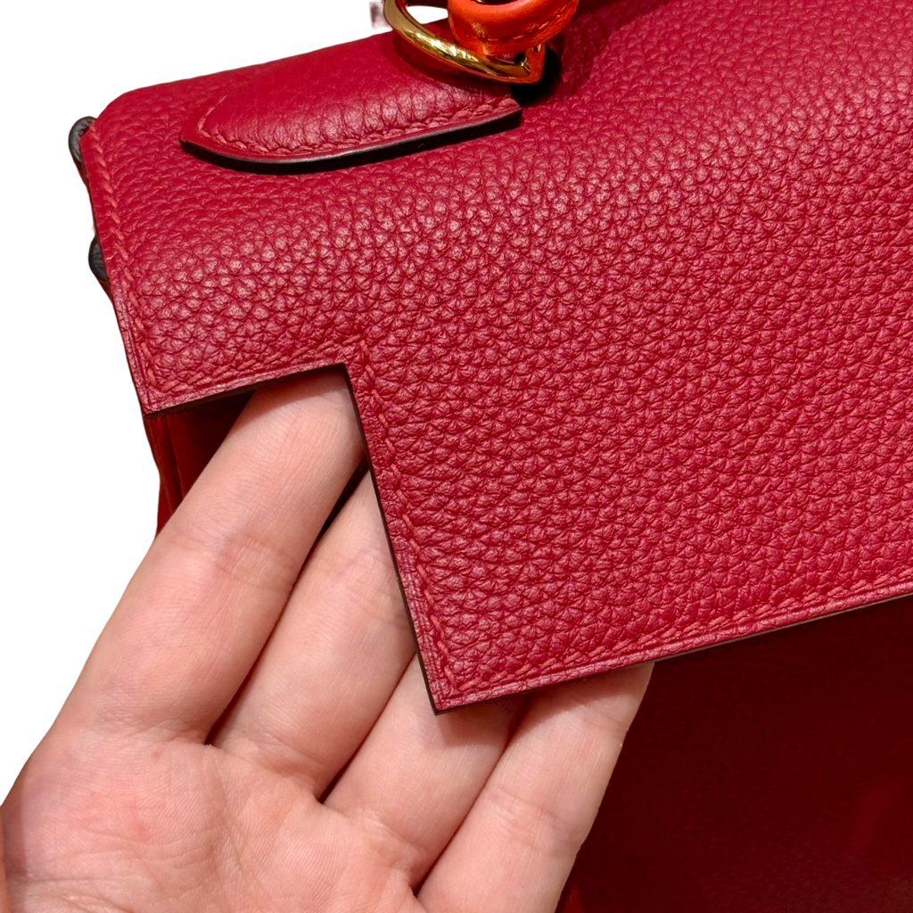 Kelly  Togo – Rouge Grenat | Gold-Plated