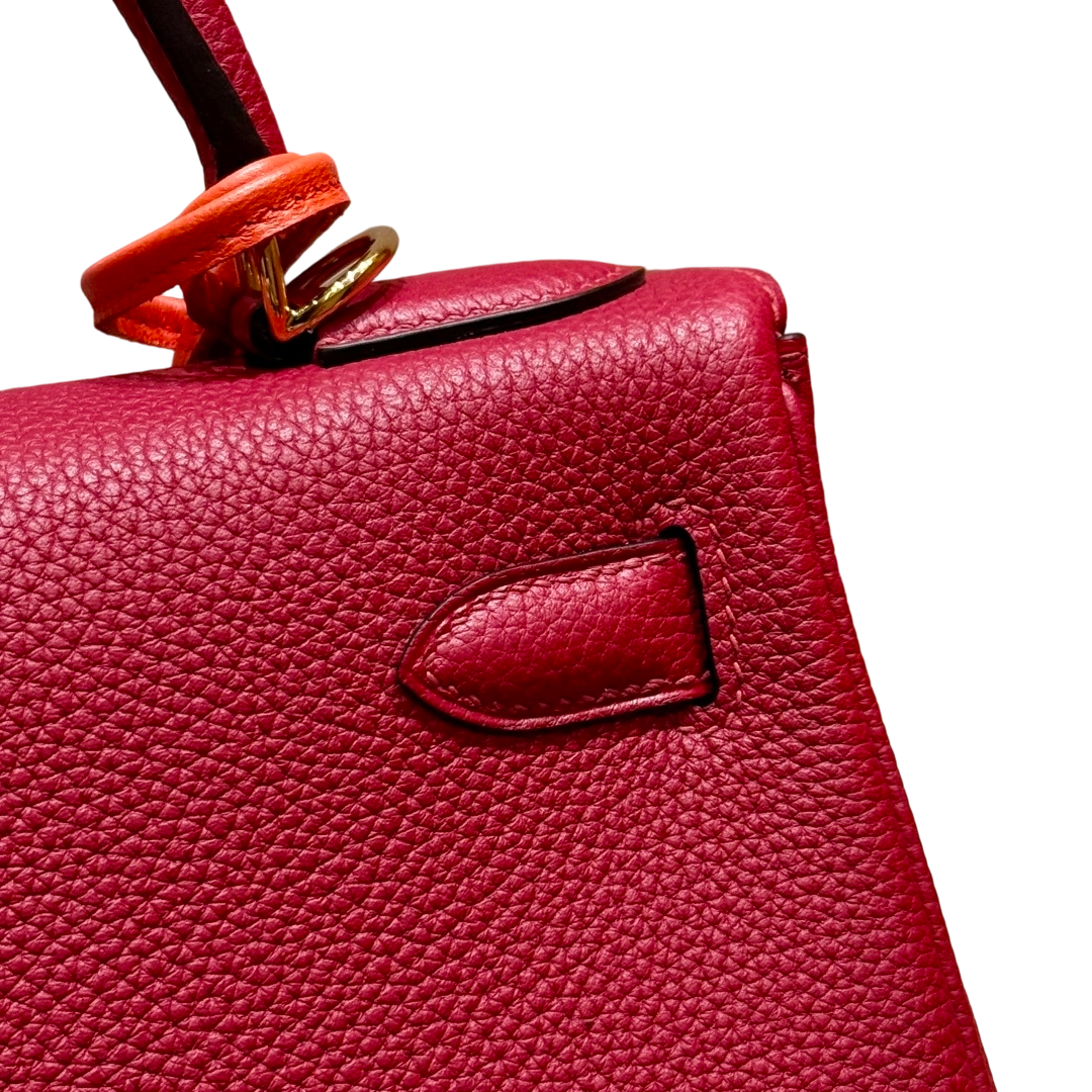 Kelly  Togo – Rouge Grenat | Gold-Plated