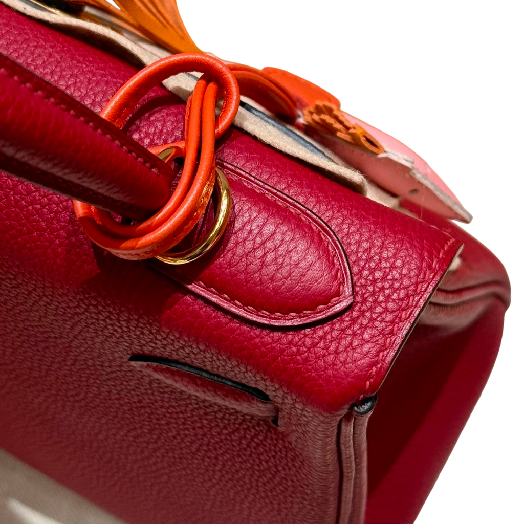 Kelly  Togo – Rouge Grenat | Gold-Plated