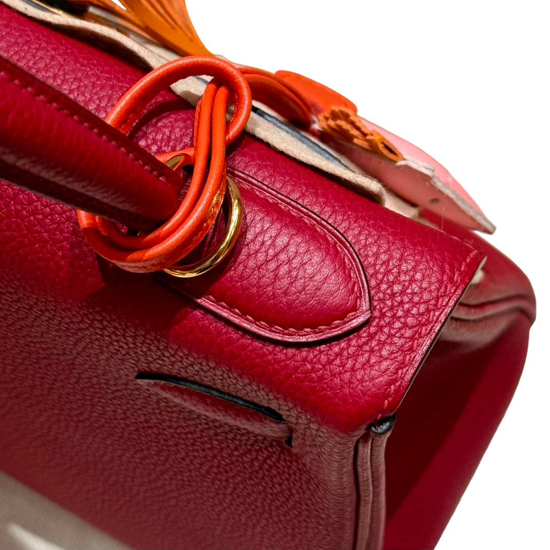 Kelly  Togo – Rouge Grenat | Gold-Plated