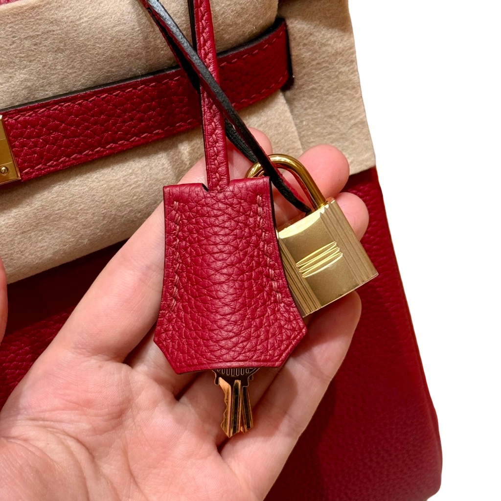 Kelly  Togo – Rouge Grenat | Gold-Plated